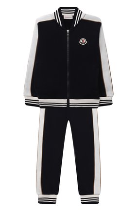 Детского хлопковый спортивный костюм MONCLER темно-синего цвета по цене 40900 руб., арт. G2-954-8M752-20-809B3/8-10A | Фото 1 Детского хлопковый спортивный костюм MONCLER темно-синего цвета, арт. G2-954-8M752-20-809B3/8-10A | Фото 1 (Рукава: Длинные; Материал внешний: Хлопок; Мальчики Кросс-КТ: Костюмы-спорт; Ростовка одежда: 10 - 11 лет | 140 - 146см, 8 лет | 128 см)