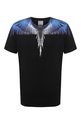 Мужская хлопковая футболка MARCELO BURLON черного цвета по цене 19250 руб., арт. CMAA018F21JER001 | Фото 1 Мужская хлопковая футболка MARCELO BURLON черного цвета, арт. CMAA018F21JER001 | Фото 1