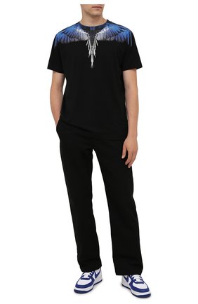 Мужская хлопковая футболка MARCELO BURLON черного цвета по цене 19250 руб., арт. CMAA018F21JER001 | Фото 2 Мужская хлопковая футболка MARCELO BURLON черного цвета, арт. CMAA018F21JER001 | Фото 2
