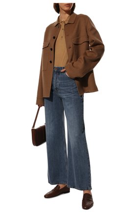 Женское поло из шерсти и шелка BURBERRY бежевого цвета по цене 61600 руб., арт. 8043515 | Фото 2 Женское поло из шерсти и шелка BURBERRY бежевого цвета, арт. 8043515 | Фото 2