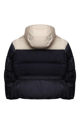 Детская пуховая куртка MONCLER синего цвета по цене 53900 руб., арт. G2-954-1A520-10-54155/4-6A | Фото 2 Детская пуховая куртка MONCLER синего цвета, арт. G2-954-1A520-10-54155/4-6A | Фото 2 (Рукава: Длинные; Материал подклада: Синтетический материал; Материал внешний: Синтетический материал; Девочки Кросс-КТ: Пуховик-верхняя одежда; Материал утеплителя: Пух и перо; Кросс-КТ: Сезон: зима; Ростовка одежда: 4 года | 104 см, 5 лет | 110 см, 6 лет | 116 см)