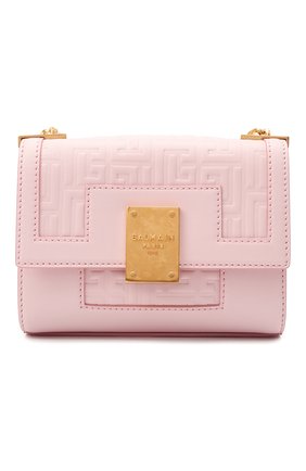 Женская сумка 1945 small BALMAIN светло-розового цвета, арт. WN1BJ651/LESP | Фото 1 (Материал: Натуральная кожа; Сумки-технические: Сумки через плечо; Ремень/цепочка: На ремешке; Размер: small)