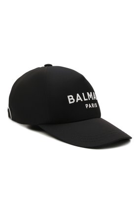 Женская хлопковая бейсболка BALMAIN темно-синего цвета по цене 25050 руб., арт. WH1XA000/C084 | Фото 1 Женская хлопковая бейсболка BALMAIN темно-синего цвета, арт. WH1XA000/C084 | Фото 1