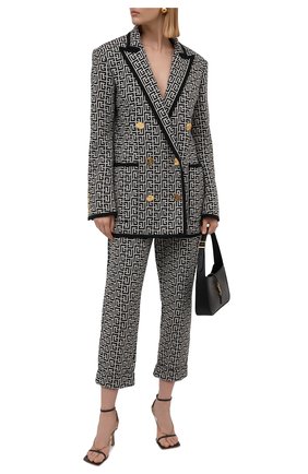 Женский хлопковый жакет BALMAIN черно-белого цвета по цене 211500 руб., арт. WF1SH011/J193 | Фото 2 Женский хлопковый жакет BALMAIN черно-белого цвета, арт. WF1SH011/J193 | Фото 2