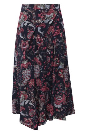 Женская шелковая юбка ISABEL MARANT темно-синего цвета по цене 56600 руб., арт. JU0832-21A021I/CACIA | Фото 1 Женская шелковая юбка ISABEL MARANT темно-синего цвета, арт. JU0832-21A021I/CACIA | Фото 1