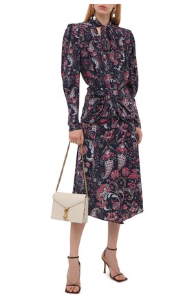 Женская шелковая юбка ISABEL MARANT темно-синего цвета по цене 56600 руб., арт. JU0832-21A021I/CACIA | Фото 2 Женская шелковая юбка ISABEL MARANT темно-синего цвета, арт. JU0832-21A021I/CACIA | Фото 2
