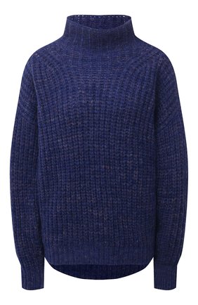 Женский шерстяной свитер ISABEL MARANT синего цвета по цене 52600 руб., арт. PU1413-21A038I/IRIS | Фото 1 Женский шерстяной свитер ISABEL MARANT синего цвета, арт. PU1413-21A038I/IRIS | Фото 1