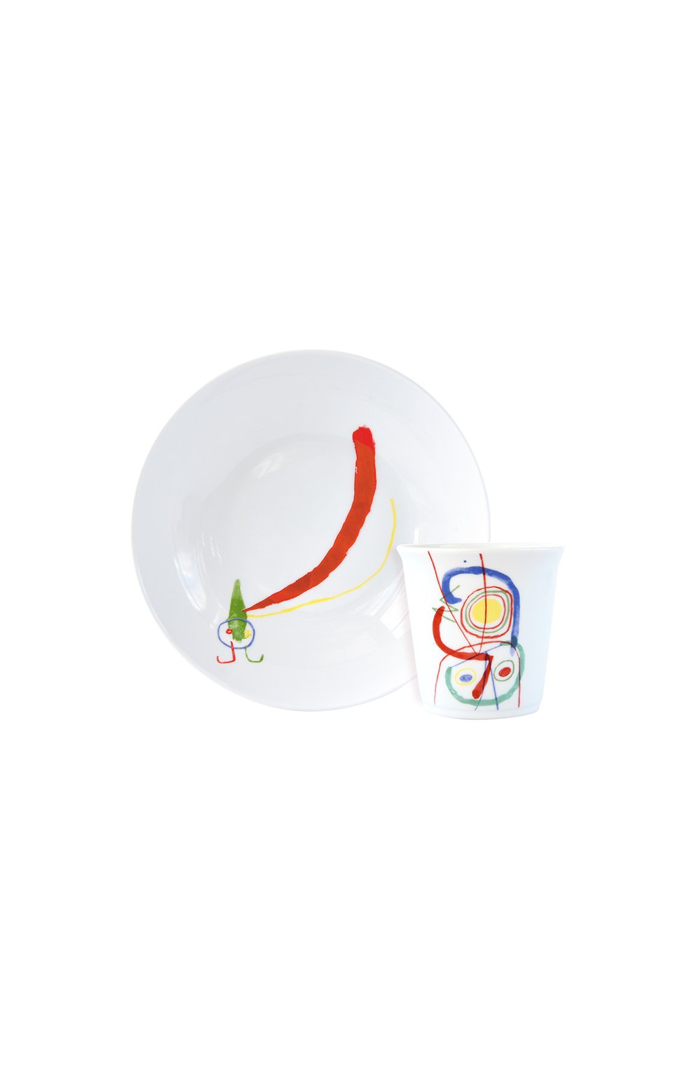Набор joan miro из суповой пиалы и стакана BERNARDAUD разноцветного цвета, арт. 1890/23363 | Фото 1 (Интерьер Кросс-КТ: посуда детская; Интерьер_коллекция: Joan Miro)