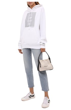 Женский хлопковое худи HELMUT LANG белого цвета по цене 27300 руб., арт. L05HW524 | Фото 2 Женский хлопковое худи HELMUT LANG белого цвета, арт. L05HW524 | Фото 2