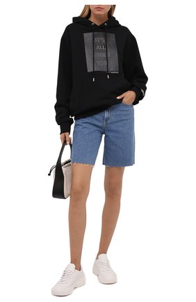 Женский хлопковое худи HELMUT LANG черного цвета по цене 27300 руб., арт. L05HW524 | Фото 2 Женский хлопковое худи HELMUT LANG черного цвета, арт. L05HW524 | Фото 2