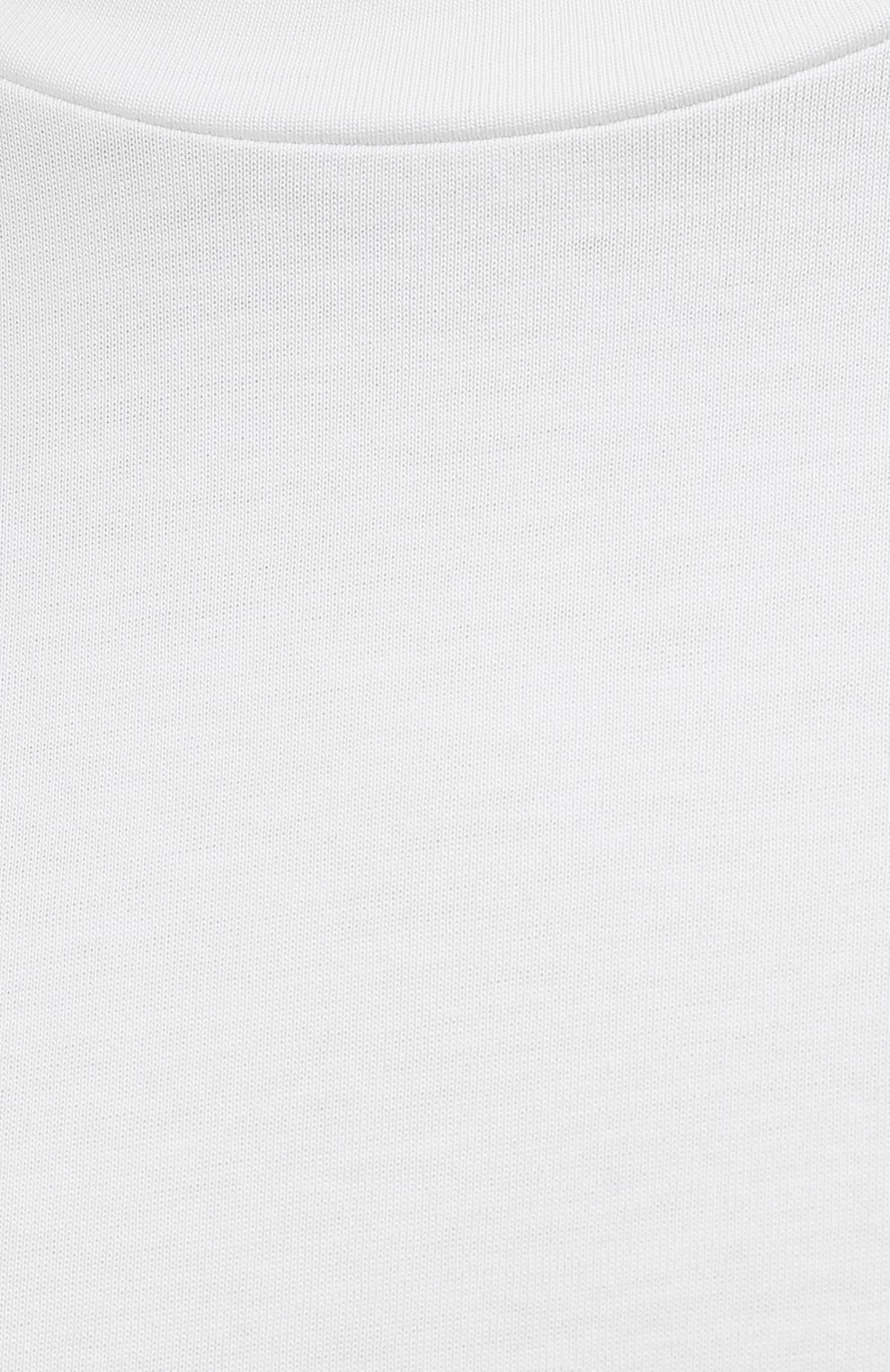 Женская хлопковая футболка THE ROW белого цвета, арт. 5739K220 | Фото 5 (Принт: Без принта; Рукава: Короткие; Длина (для топов): Стандартные; Региональные ограничения белый список (Axapta Mercury): RU; Материал внешний: Хлопок; Женское Кросс-КТ: Футболка-одежда; Стили: Кэжуэл)