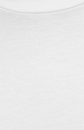 Женская хлопковая футболка THE ROW белого цвета, арт. 5739K220 | Фото 5 (Принт: Без принта; Рукава: Короткие; Длина (для топов): Стандартные; Региональные ограничения белый список (Axapta Mercury): RU; Материал внешний: Хлопок; Женское Кросс-КТ: Футболка-одежда; Стили: Кэжуэл)