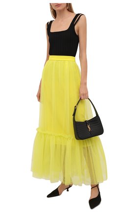 Женская юбка MSGM желтого цвета по цене 33450 руб., арт. 3141MDD18 217626 | Фото 2 Женская юбка MSGM желтого цвета, арт. 3141MDD18 217626 | Фото 2 (Материал внешний: Синтетический материал; Материал подклада: Синтетический материал; Женское Кросс-КТ: Юбка-одежда; Стили: Романтичный; Длина Ж (юбки, платья, шорты): Макси)