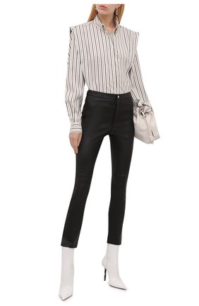 Женская шелковая блузка ISABEL MARANT серого цвета по цене 59450 руб., арт. CH0791-21A018I/S0TALKI | Фото 2 Женская шелковая блузка ISABEL MARANT серого цвета, арт. CH0791-21A018I/S0TALKI | Фото 2