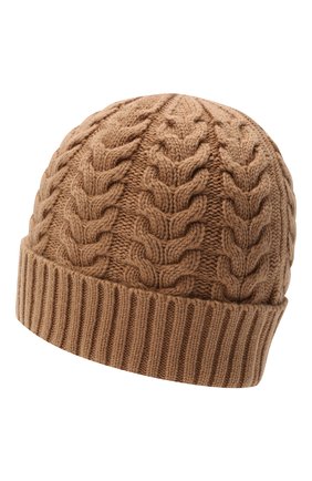 Женская кашемировая шапка MOORER коричневого цвета, арт. ASHLEY-CWS/M0DMA100022-TEPA177 | Фото 2 (Материал: Шерсть, Кашемир, Текстиль)