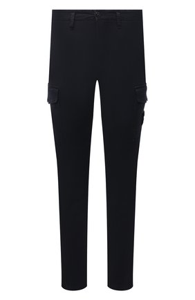 Мужские хлопковые брюки-карго STONE ISLAND темно-синего цвета, арт. 7515318L1 | Фото 1 (Материал внешний: Хлопок; Длина (брюки, джинсы): Стандартные; Силуэт М (брюки): Карго; Случай: Повседневный; Стили: Кэжуэл)