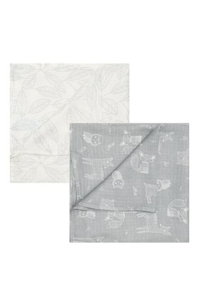 Детского комплект из двух пеленок ADEN+ANAIS серого цвета по цене 3580 руб., арт. ESWS20003 | Фото 1 Детского комплект из двух пеленок ADEN+ANAIS серого цвета, арт. ESWS20003 | Фото 1