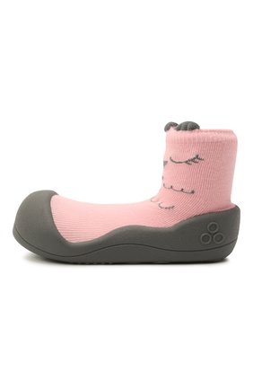 Детского домашние туфли ATTIPAS розового цвета, арт. A17C | Фото 2 (Материал внешний: Текстиль; Кросс-КТ: носочки)
