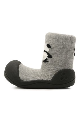 Детского домашние туфли ATTIPAS черного цвета, арт. A19PE | Фото 2 (Материал внешний: Текстиль; Кросс-КТ: носочки)