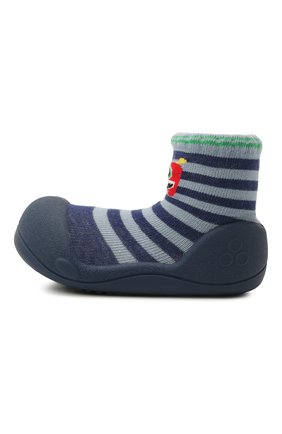 Детского домашние туфли ATTIPAS синего цвета, арт. A20MO | Фото 2 (Материал внешний: Текстиль; Кросс-КТ: носочки)