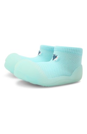 Детского домашние туфли ATTIPAS голубого цвета, арт. A20CO | Фото 1 (Материал внешний: Текстиль; Кросс-КТ: носочки)