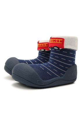 Детского домашние туфли ATTIPAS синего цвета, арт. A19T | Фото 1 (Материал внешний: Текстиль; Кросс-КТ: носочки)