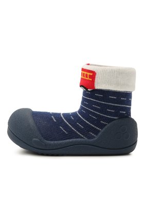 Детского домашние туфли ATTIPAS синего цвета, арт. A19T | Фото 2 (Материал внешний: Текстиль; Кросс-КТ: носочки)