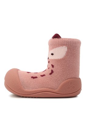 Детского домашние туфли ATTIPAS розового цвета, арт. A20EN | Фото 2 (Материал внешний: Текстиль; Кросс-КТ: носочки)