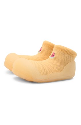 Детского домашние туфли ATTIPAS желтого цвета, арт. A20CO | Фото 1 (Материал внешний: Текстиль; Кросс-КТ: носочки)