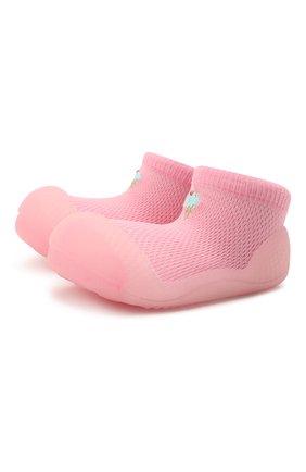 Детского домашние туфли ATTIPAS розового цвета, арт. A20CO | Фото 1 (Материал внешний: Текстиль; Кросс-КТ: Домашняя обувь)