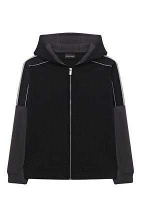 Детский хлопковая толстовка EMPORIO ARMANI темно-синего цвета по цене 16700 руб., арт. 6K4MJ6/1JHSZ | Фото 1 Детский хлопковая толстовка EMPORIO ARMANI темно-синего цвета, арт. 6K4MJ6/1JHSZ | Фото 1 (Рукава: Длинные; Материал внешний: Хлопок; Мальчики Кросс-КТ: Толстовка-одежда; Ростовка одежда: 16 лет | 164 см, 8 лет | 128 см)