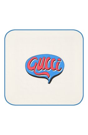 Детского хлопковое одеяло GUCCI белого цвета по цене 39950 руб., арт. 666445/3K109 | Фото 3 Детского хлопковое одеяло GUCCI белого цвета, арт. 666445/3K109 | Фото 3 (Материал: Текстиль, Хлопок)