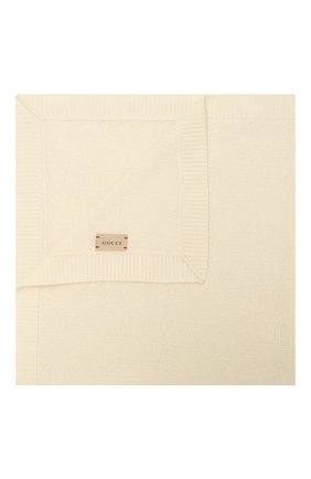 Детского кашемировое одеяло GUCCI кремвого цвета, арт. 660681/3KAAG | Фото 1 (Материал: Шерсть, Кашемир, Текстиль)
