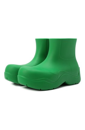 Мужские резиновые сапоги puddle BOTTEGA VENETA зеленого цвета по цене 42350 руб., арт. 640043/V00P0 | Фото 1 Мужские резиновые сапоги puddle BOTTEGA VENETA зеленого цвета, арт. 640043/V00P0 | Фото 1