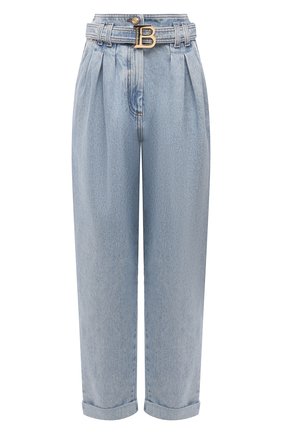 Женские джинсы BALMAIN голубого цвета по цене 105500 руб., арт. WF1MH021/D138 | Фото 1 Женские джинсы BALMAIN голубого цвета, арт. WF1MH021/D138 | Фото 1