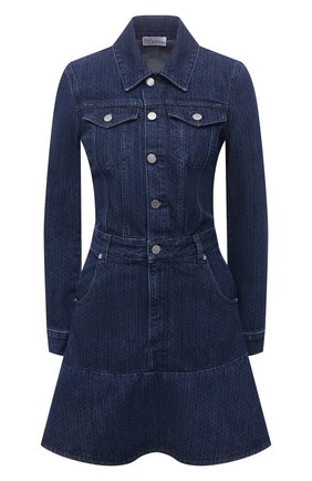 Женское джинсовое платье REDVALENTINO темно-синего цвета по цене 66000 руб., арт. WR3DA01F/62N | Фото 1 Женское джинсовое платье REDVALENTINO темно-синего цвета, арт. WR3DA01F/62N | Фото 1 (Рукава: Длинные; Материал внешний: Хлопок; Длина Ж (юбки, платья, шорты): Мини; Стили: Романтичный; Случай: Повседневный; Кросс-КТ: Деним; Женское Кросс-КТ: Платье-одежда)