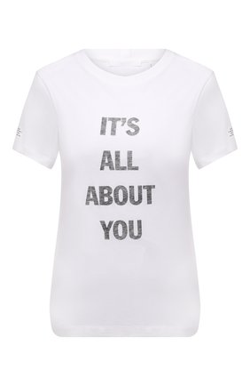 Женская хлопковая футболка HELMUT LANG белого цвета по цене 12400 руб., арт. L05HW510 | Фото 1 Женская хлопковая футболка HELMUT LANG белого цвета, арт. L05HW510 | Фото 1