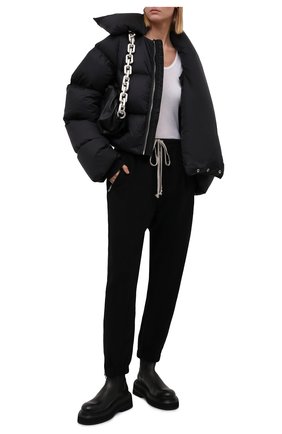 Женские джоггеры из хлопка и шерсти RICK OWENS черного цвета по цене 73100 руб., арт. RP02A7313/WCF | Фото 2 Женские джоггеры из хлопка и шерсти RICK OWENS черного цвета, арт. RP02A7313/WCF | Фото 2