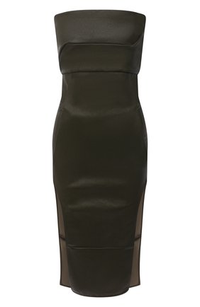 Женское платье RICK OWENS зеленого цвета по цене 146500 руб., арт. RP02A7515/LS | Фото 1 Женское платье RICK OWENS зеленого цвета, арт. RP02A7515/LS | Фото 1