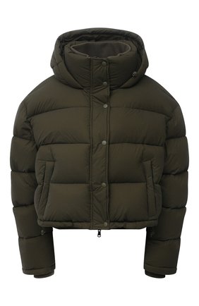 Женская пуховая куртка WARDROBE.NYC хаки цвета по цене 151000 руб., арт. W4005R03 | Фото 1 Женская пуховая куртка WARDROBE.NYC хаки цвета, арт. W4005R03 | Фото 1 (Длина (верхняя одежда): Короткие; Материал подклада: Синтетический материал; Материал внешний: Синтетический материал; Рукава: Длинные; Стили: Кэжуэл; Материал утеплителя: Пух и перо; Женское Кросс-КТ: Пуховик-куртка)
