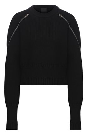 Женский свитер из шерсти и вискозы GIVENCHY черного цвета по цене 123500 руб., арт. BW90CY4Z9W | Фото 1 Женский свитер из шерсти и вискозы GIVENCHY черного цвета, арт. BW90CY4Z9W | Фото 1