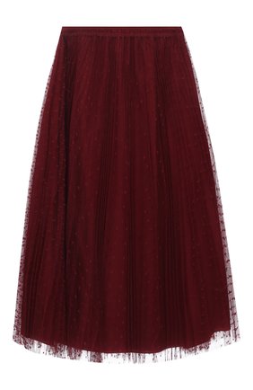 Женская юбка REDVALENTINO бордового цвета по цене 52400 руб., арт. WR3RAC20/428 | Фото 1 Женская юбка REDVALENTINO бордового цвета, арт. WR3RAC20/428 | Фото 1 (Длина Ж (юбки, платья, шорты): Миди; Материал внешний: Синтетический материал; Материал подклада: Синтетический материал; Стили: Романтичный; Женское Кросс-КТ: Юбка-одежда)