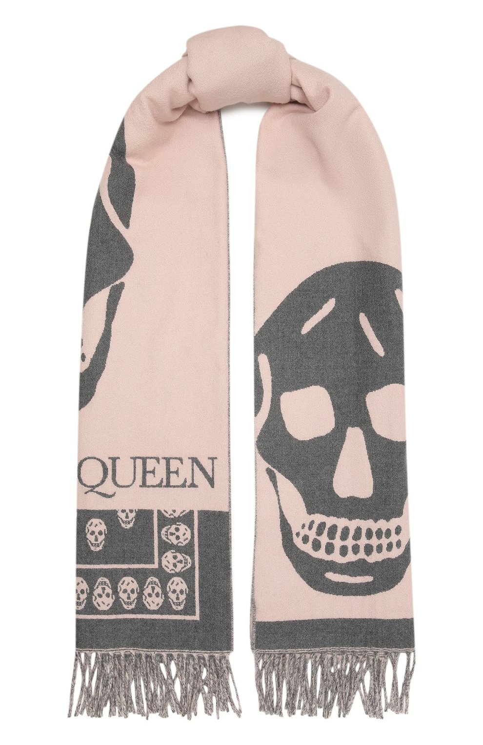Женский шерстяной шарф ALEXANDER MCQUEEN розового цвета, арт. 662456/3200Q | Фото 1 (Материал: Шерсть)