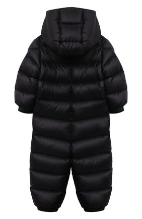 Детского комбинезон MONCLER черного цвета по цене 53900 руб., арт. G2-951-1G519-00-53048/18M-3A | Фото 2 Детского комбинезон MONCLER черного цвета, арт. G2-951-1G519-00-53048/18M-3A | Фото 2 (Рукава: Длинные; Материал подклада: Хлопок; Материал внешний: Синтетический материал; Ростовка одежда: 18 мес | 86 см, 24 мес | 92 см, 36 мес | 98 см)