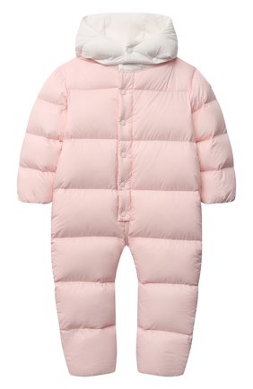 Детский пуховый комбинезон MONCLER розового цвета по цене 57500 руб., арт. G2-951-1G521-00-53333 | Фото 1 Детский пуховый комбинезон MONCLER розового цвета, арт. G2-951-1G521-00-53333 | Фото 1 (Ростовка одежда: 12 мес | 80 см, 18 мес | 86 см, 24 мес | 92 см, 36 мес | 98 см)
