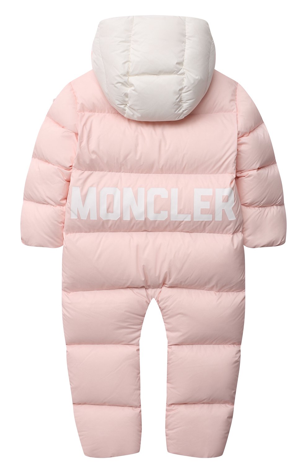 Детский пуховый комбинезон MONCLER розового цвета по цене 57500 руб., арт. G2-951-1G521-00-53333 | Фото 2 Детский пуховый комбинезон MONCLER розового цвета, арт. G2-951-1G521-00-53333 | Фото 2 (Ростовка одежда: 12 мес | 80 см, 18 мес | 86 см, 24 мес | 92 см, 36 мес | 98 см)