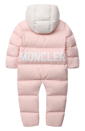Детский пуховый комбинезон MONCLER розового цвета по цене 57500 руб., арт. G2-951-1G521-00-53333 | Фото 2 Детский пуховый комбинезон MONCLER розового цвета, арт. G2-951-1G521-00-53333 | Фото 2 (Ростовка одежда: 12 мес | 80 см, 18 мес | 86 см, 24 мес | 92 см, 36 мес | 98 см)