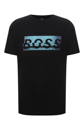 Мужская хлопковая футболка BOSS черного цвета по цене 7600 руб., арт. 50452864 | Фото 1 Мужская хлопковая футболка BOSS черного цвета, арт. 50452864 | Фото 1 (Рукава: Короткие; Материал внешний: Хлопок; Длина (для топов): Стандартные; Принт: С принтом; Стили: Кэжуэл)