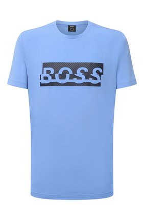 Мужская хлопковая футболка BOSS голубого цвета по цене 7600 руб., арт. 50452864 | Фото 1 Мужская хлопковая футболка BOSS голубого цвета, арт. 50452864 | Фото 1 (Длина (для топов): Стандартные; Материал внешний: Хлопок; Рукава: Короткие; Принт: С принтом; Стили: Кэжуэл)