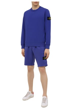 Мужские хлопковые шорты STONE ISLAND синего цвета по цене 19000 руб., арт. 751564620 | Фото 2 Мужские хлопковые шорты STONE ISLAND синего цвета, арт. 751564620 | Фото 2